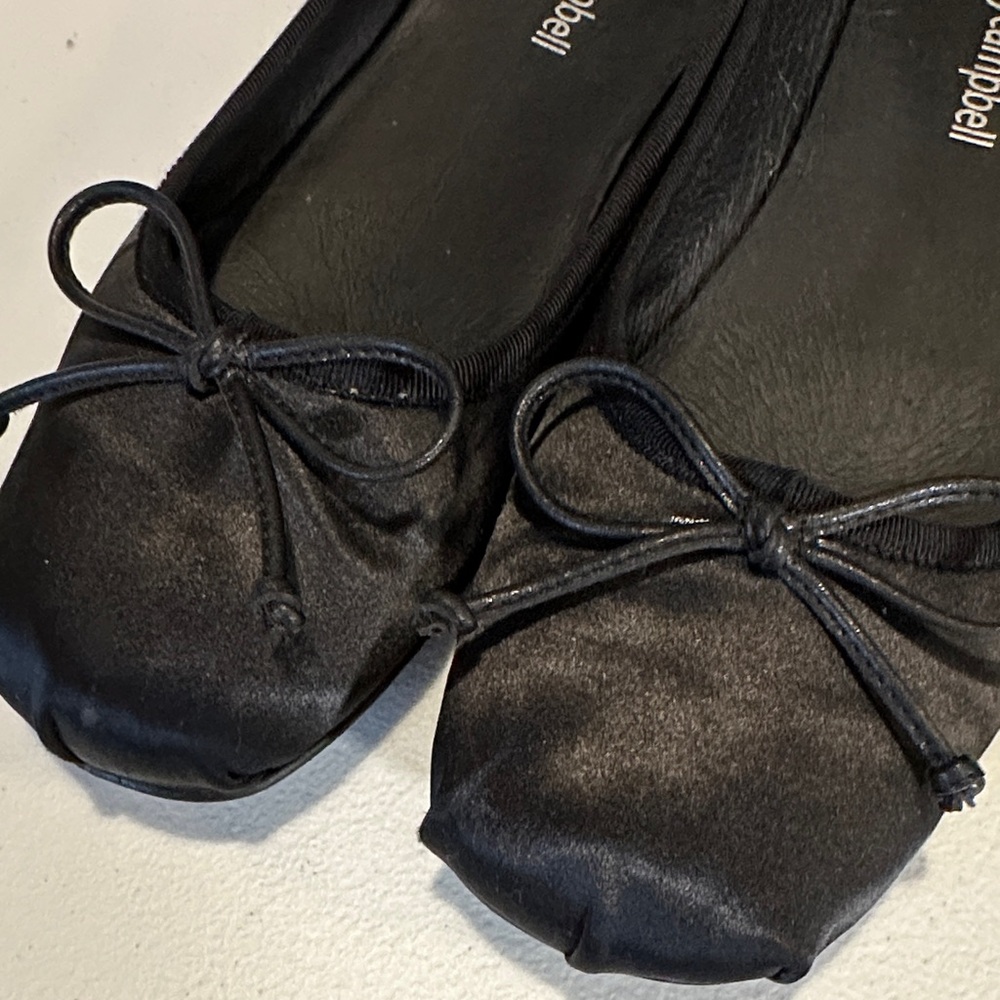 Jeffrey Campbell Black Satin Flats